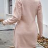 Elegant Turtleneck Hip Wrapped Sweater Dress in Dresses