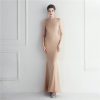 Beaded Bridesmaid Long Fish Tail Dress in Dresses