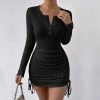 Sexy Pure Wrap Dress in Dresses