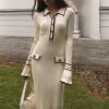 Ruffled Knitted Dress in Dresses