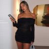 Mesh See Through Tube Top Off Collar Sexy Skinny Hip Dress in Dresses