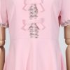 Neckline Diamond-Studded Design Stitching Bow Maxi Dress in Dresses