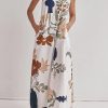 One Shoulder Printed Pocket Loose Vacation Dress in Dresses