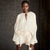 Puff Sleeve Lotus Leaf Dress in Dresses