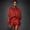 Puff Sleeve Lotus Leaf Dress in Dresses