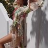 Floral Print Long Sleeve Lace Up Dress in Dresses