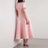 Neckline Diamond-Studded Design Stitching Bow Maxi Dress in Dresses