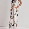 One Shoulder Printed Pocket Loose Vacation Dress in Dresses