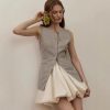 Elegant Shiny Pleated Satin Skirt in Skirts