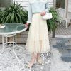 Flocking Butterfly Mesh Skirt in Skirts