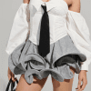 Elastic High Waist Irregular Asymmetric Skirt in Uncategorized