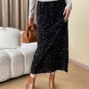 Glitter Split Straight Skirt in Skirts
