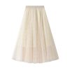 Flocking Butterfly Mesh Skirt in Skirts