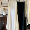 Irregular Asymmetric Lace Stitching Satin Fishtail Skirt in Skirts