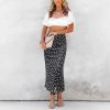 Floral Gauzy Lace Stretch High Waist Sheath Mid Length Skirt in Skirts