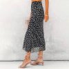 Floral Gauzy Lace Stretch High Waist Sheath Mid Length Skirt in Skirts