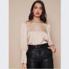 Lantern Long Sleeved Satin Shirt in Shirts & Blouses