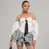 Elastic High Waist Irregular Asymmetric Skirt in Uncategorized