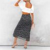 Floral Gauzy Lace Stretch High Waist Sheath Mid Length Skirt in Skirts
