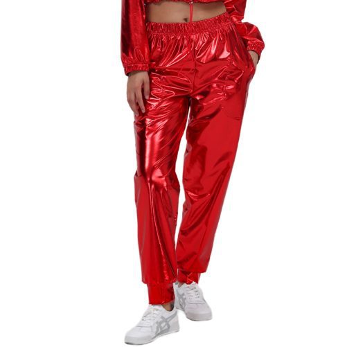 Multi Color Elastic Waist Ankle Tied Pants in Pants