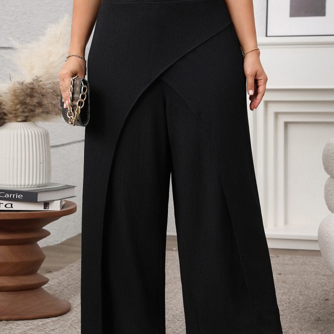 Solid Color Loose Wide Leg Pants in Pants