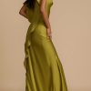 Elegant Satin Split Dress in Dresses