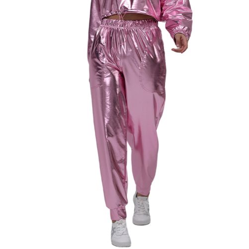 Multi Color Elastic Waist Ankle Tied Pants in Pants