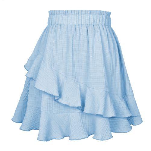 High Waist Irregular Asymmetric Ruffled Skirt in Skirts