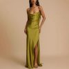 Elegant Satin Split Dress in Dresses