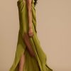Elegant Satin Split Dress in Dresses