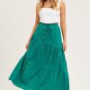 Elastic Waist Long Skirt in Skirts