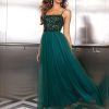 Sexy Sequin Gauze Stitching Evening Dress in Dresses