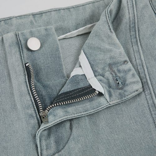 Loose Pocket Jeans Pants in Pants