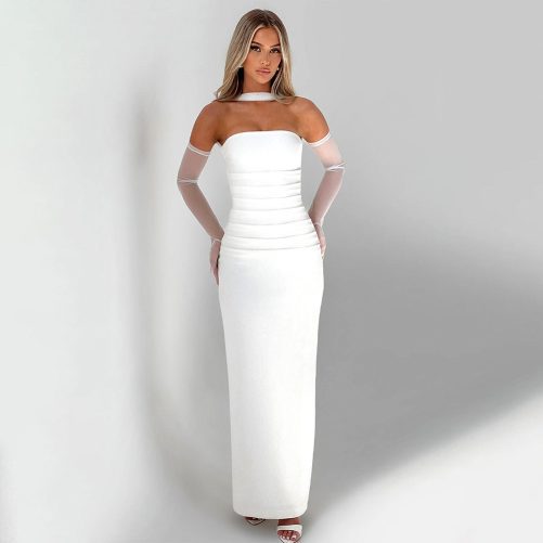 Elegant Ribbon Backless Sexy Sheath Dress in Dresses