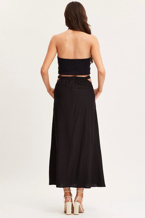 High Waist Hollow Out Cutout Out Long Skirt in Skirts