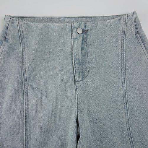 Loose Pocket Jeans Pants in Pants