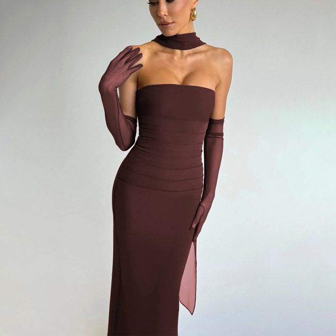 Elegant Ribbon Backless Sexy Sheath Dress in Dresses