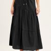 Elastic Waist Long Skirt in Skirts