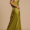 Elegant Satin Split Dress in Dresses