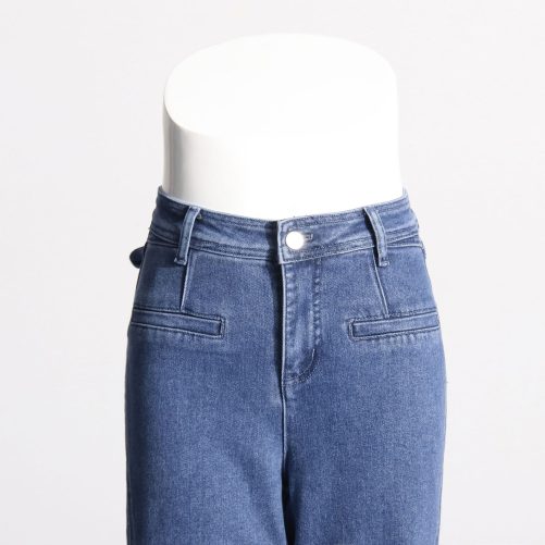Elegant Bow Stitching Design Slim Fit Slimming High Waist Straight Pants in Pants