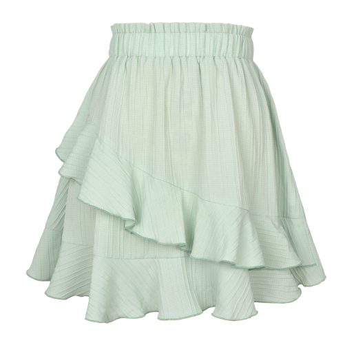 High Waist Irregular Asymmetric Ruffled Skirt in Skirts