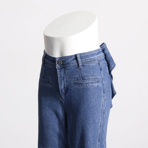Elegant Bow Stitching Design Slim Fit Slimming High Waist Straight Pants in Pants