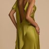 Elegant Satin Split Dress in Dresses