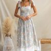 Floral Tight Waist Slim Fit Camisole Dress in Dresses