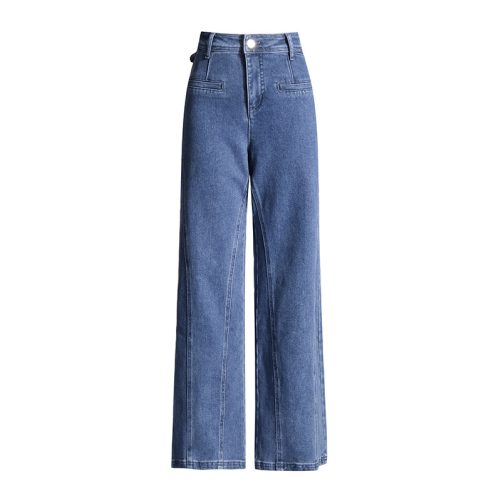 Elegant Bow Stitching Design Slim Fit Slimming High Waist Straight Pants in Pants