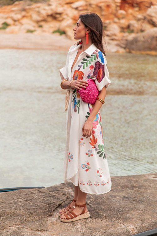 Printing Loose Beach Dress in Dresses