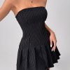 Sexy Pleated A Line Hip Dress in Dresses