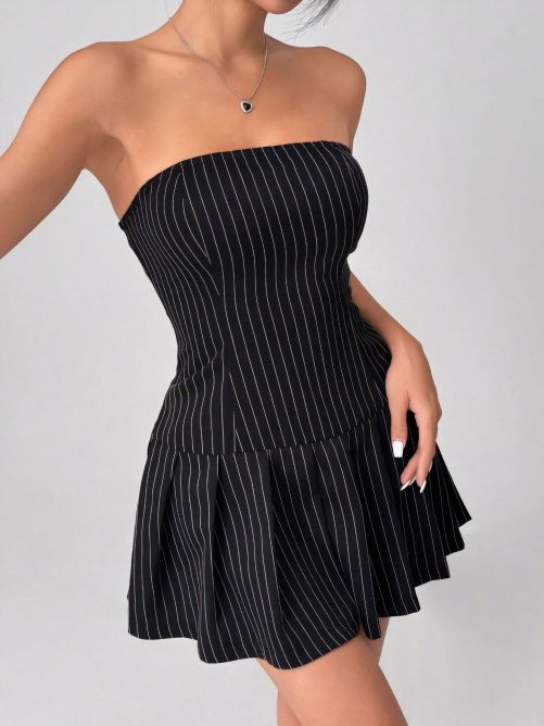 Sexy Pleated A Line Hip Dress in Dresses