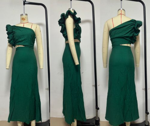 Summer Shoulder Slim Fit Dress in Dresses
