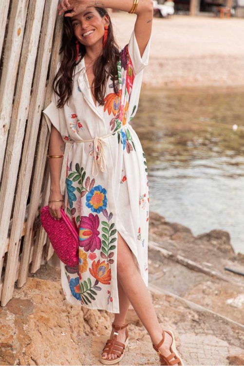 Printing Loose Beach Dress in Dresses